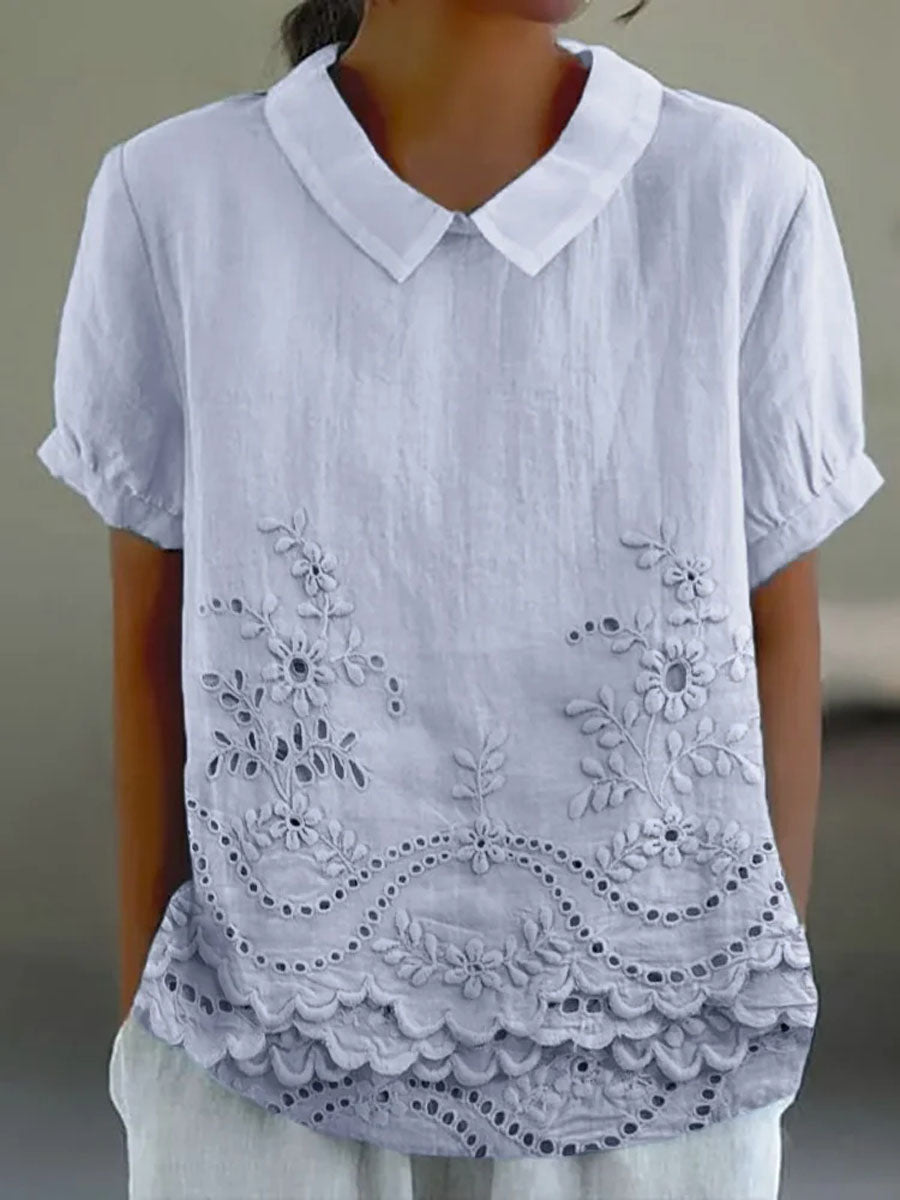Lily | Camisa con bordado floral