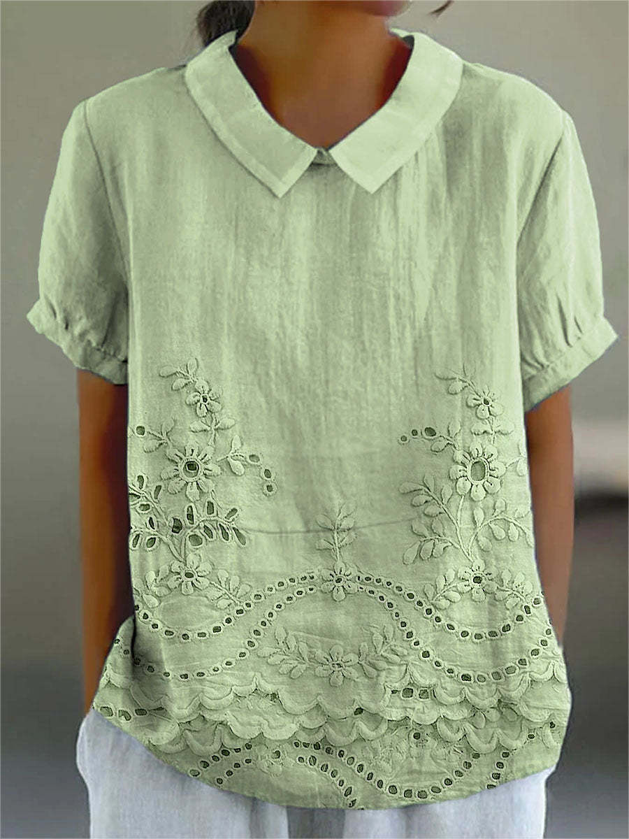 Lily | Camisa con bordado floral