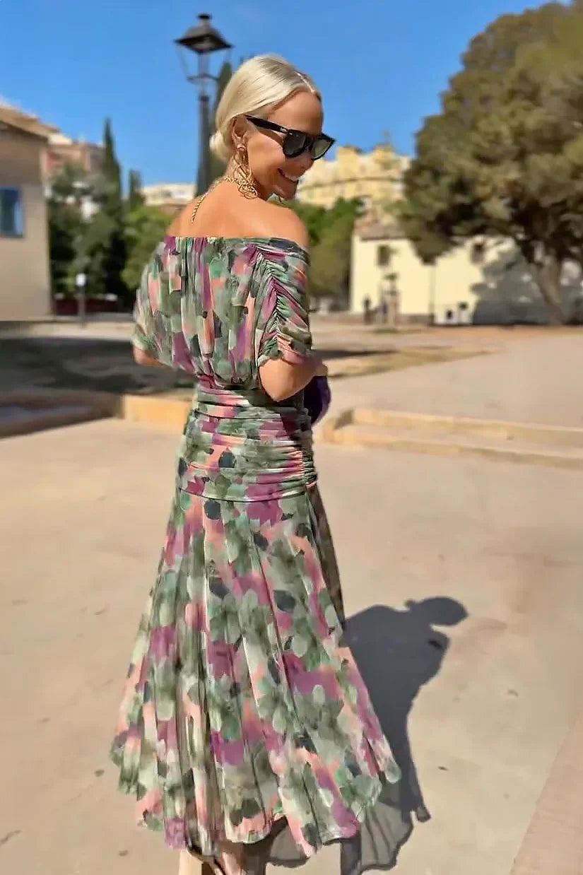 Luisa | Vestido largo elegante con escote en V que realza la silueta
